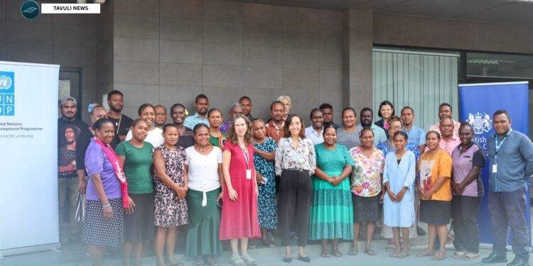 Participants from the Civil Society who attended the Training-of-Trainers Programme and representatives from the UN Development Programme (UNDP) and the British High Commission in Honiara.