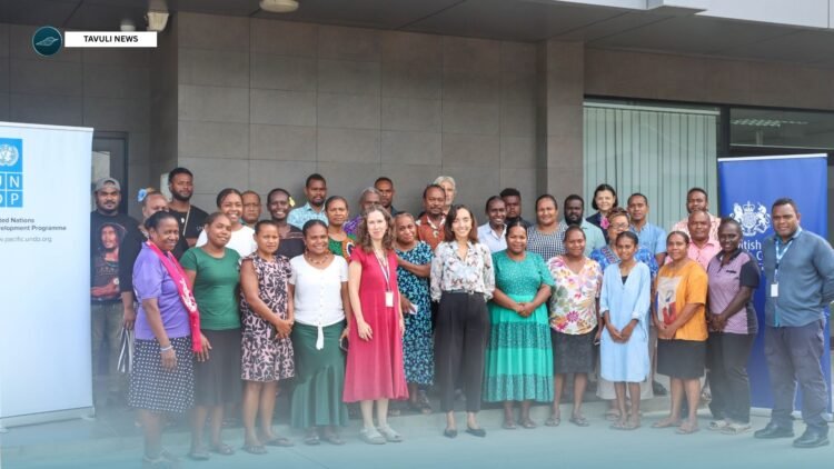 Participants from the Civil Society who attended the Training-of-Trainers Programme and representatives from the UN Development Programme (UNDP) and the British High Commission in Honiara.