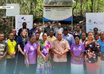 Group photo of Malaita Health Summit participants.