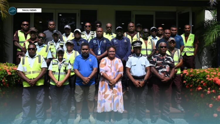 Group photo: The workshop brings together officers from the ministry's Land Transport Management Services Division, the Royal Solomon Islands Police Force Traffic Department, the Honiara City Council Law Enforcement Division, and the Inland Revenue Division who hold delegated authority under the Road Transport Act.