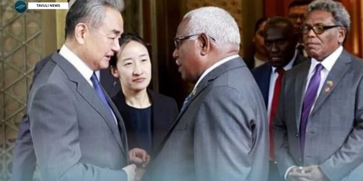 Foreign Minister, Rick Houenipwela Held Talks with Chinese ForeignMinister H.E. Wang Yi