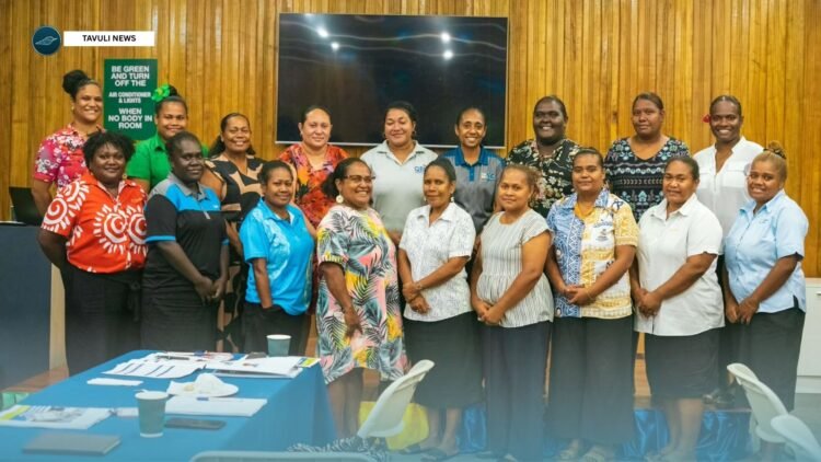 Participants of the current Solomon Islands Senior Executive Women in Leadership Program together with program facilitators and WELSI representatives.