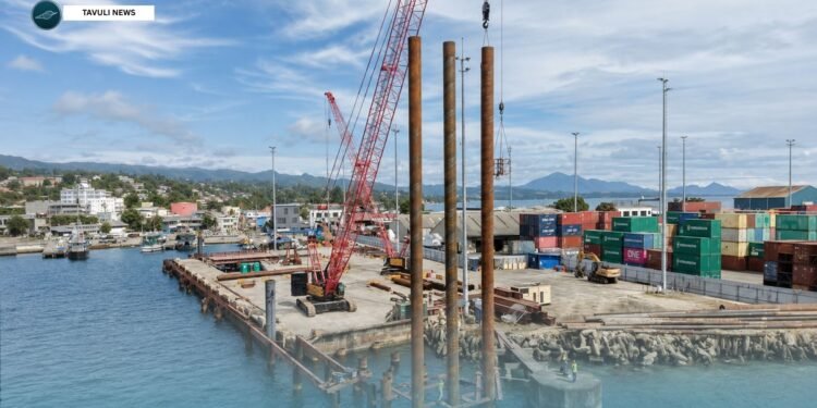 Honiara Port Wharf Extension Works Progressing Well