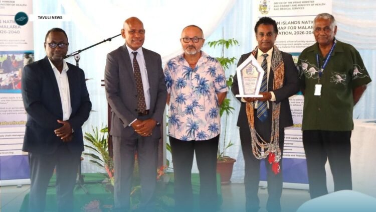 In photo: Health Permanent Secretary (Acting) Dr. Gregory Jilini, Health Minister, Hon. Morris Toiraena, Prime Minister Mathew Cooper Wale, APLMA, Chief Executive Officer Dr. Sarthak Das and Secretary to Prime Minister – Special Duty Sir Jimmie Rodgers. 
Credit Photo: Ministry of Health