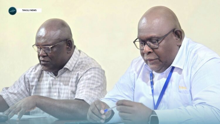 Hon. Harry Kuma and Deputy Governor Raynold Moveni during the reopining of the SMEGS_