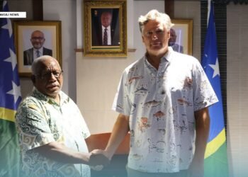 US Deputy Secretary of State Christopher Landau arrives in Honiara for official talks