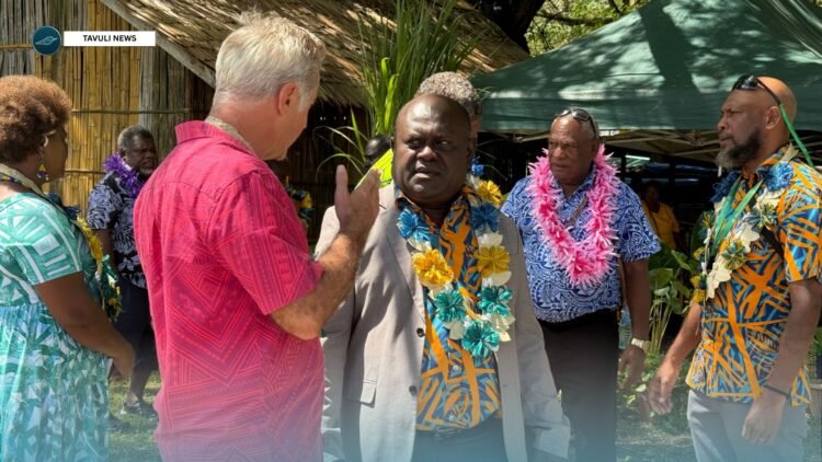 His Excellency Jeffrey Roach with Minister of Commerce, Industry, Labour and Immigration Harry Kuma .
during official opening 2026 Annual National Trade Fair