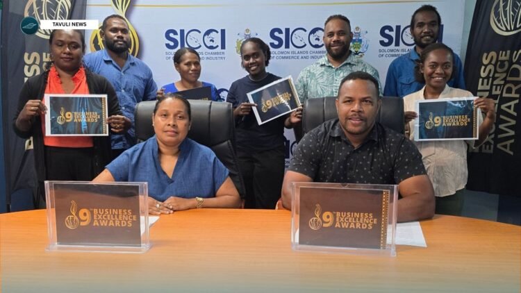 Board Member for the Solomon Islands Chamber of Commerce and Industry (SICCI) staff. Group Photo