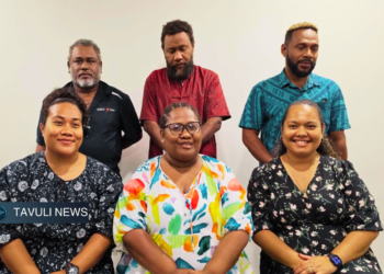 Newly elected MASI President Georgina Maka'a seated centre. Other board members includes Ruthina Koroa, Chrisnrita Aumanu-Leong, Ned Gagahe, Andrew Fanasia Jnr and Ednal Palmer