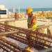 Ahanga Wharf construction workers carrying out piling works on Bellona Island