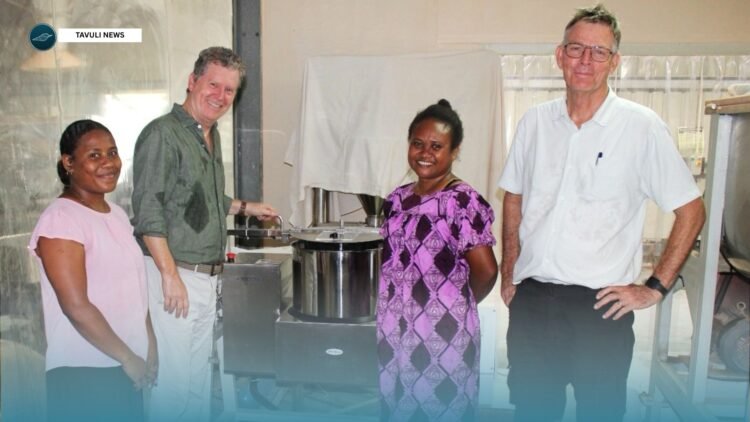 British High Commissioner, H.E Paul Turner with KOSI managers, Clare Magusi and Maureen Taro and CEO Bob Pollard with members of the team who visited KOSI.