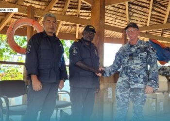 ROYAL SOLOMON ISLANDS POLICE FORCE MEMBERS WEAR THEIR PRIDE ON THEIR SLEEVE