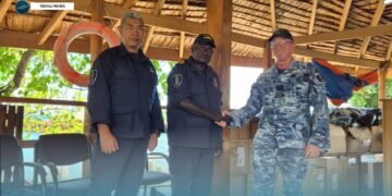 ROYAL SOLOMON ISLANDS POLICE FORCE MEMBERS WEAR THEIR PRIDE ON THEIR SLEEVE