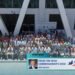 Delegates, employers, government representatives and partners gather for a group photo during the PALM Expo in Honiara.